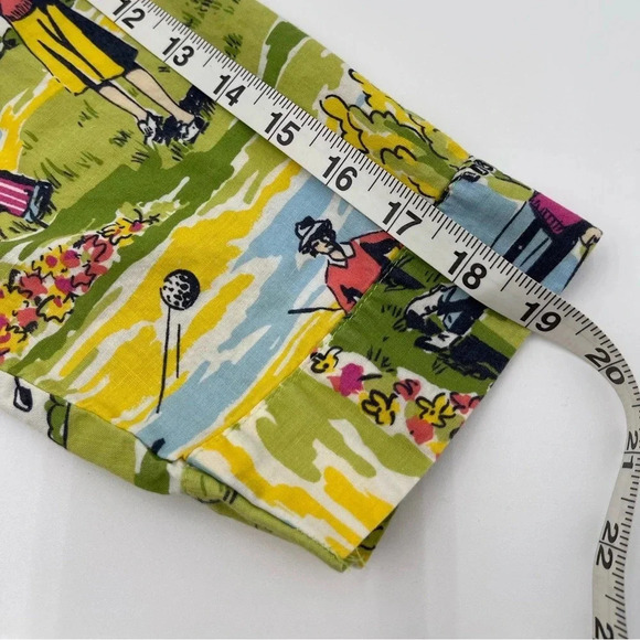 Vintage Nick and Nora 100% Cotton Nightgown Rare Print Golfers Women’s S/M PJs - Picture 10 of 12